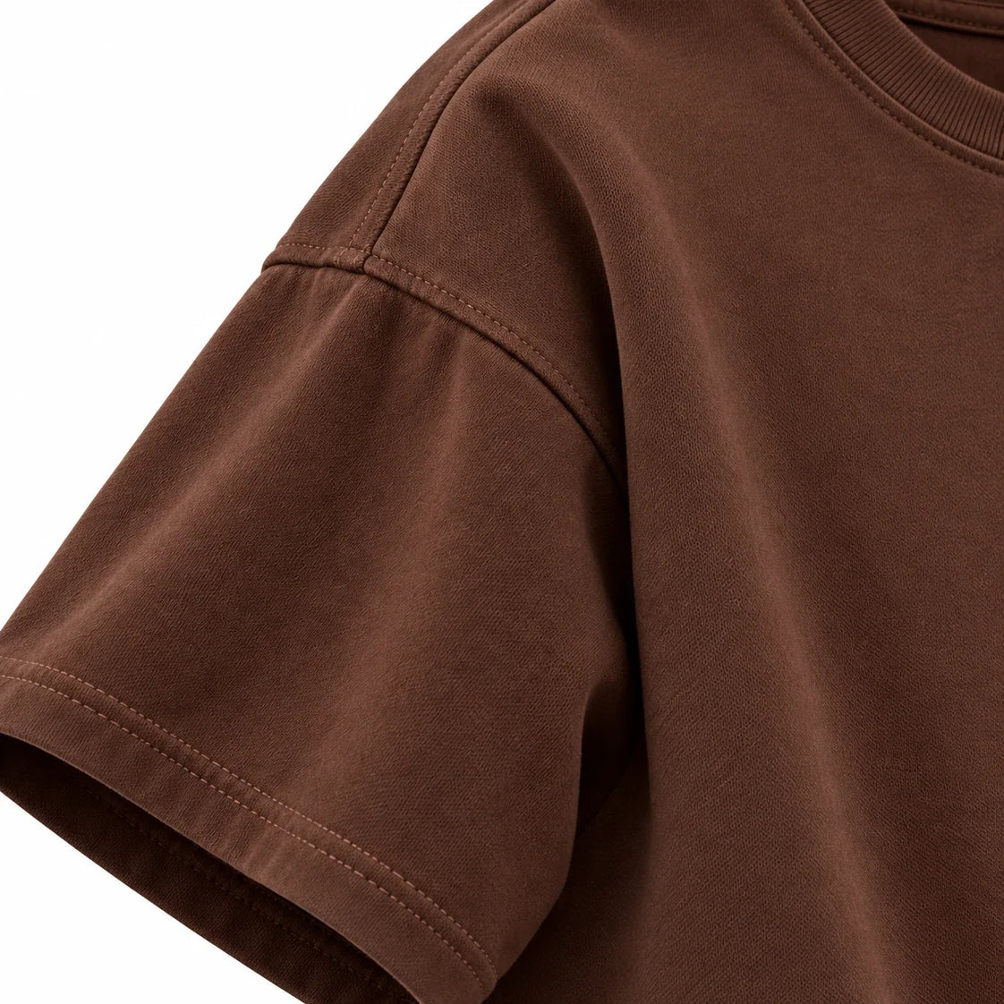 Premium drop shoulder close-up