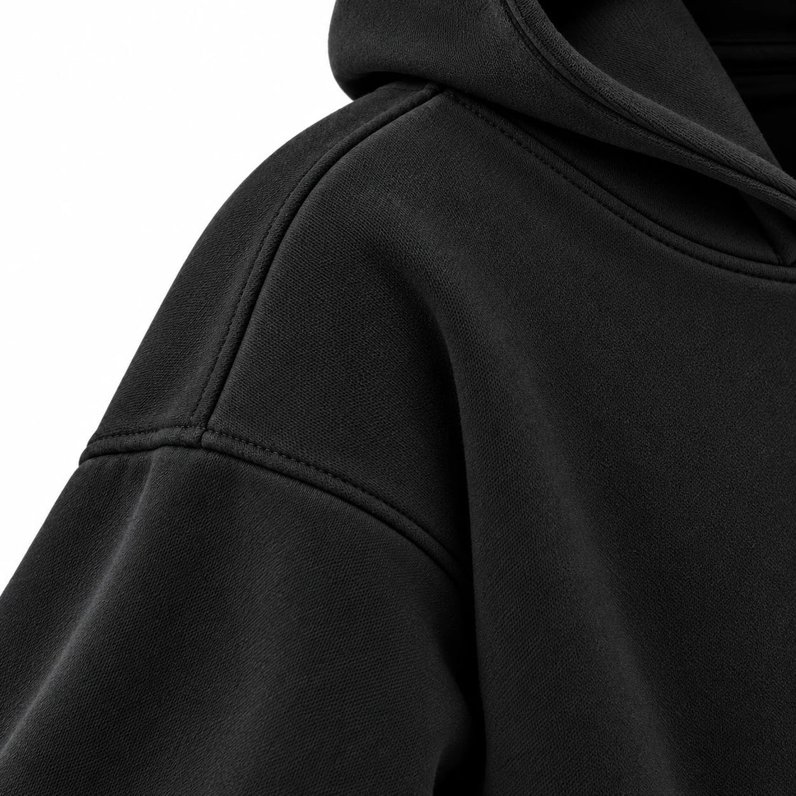 Premium drop shoulder close-up